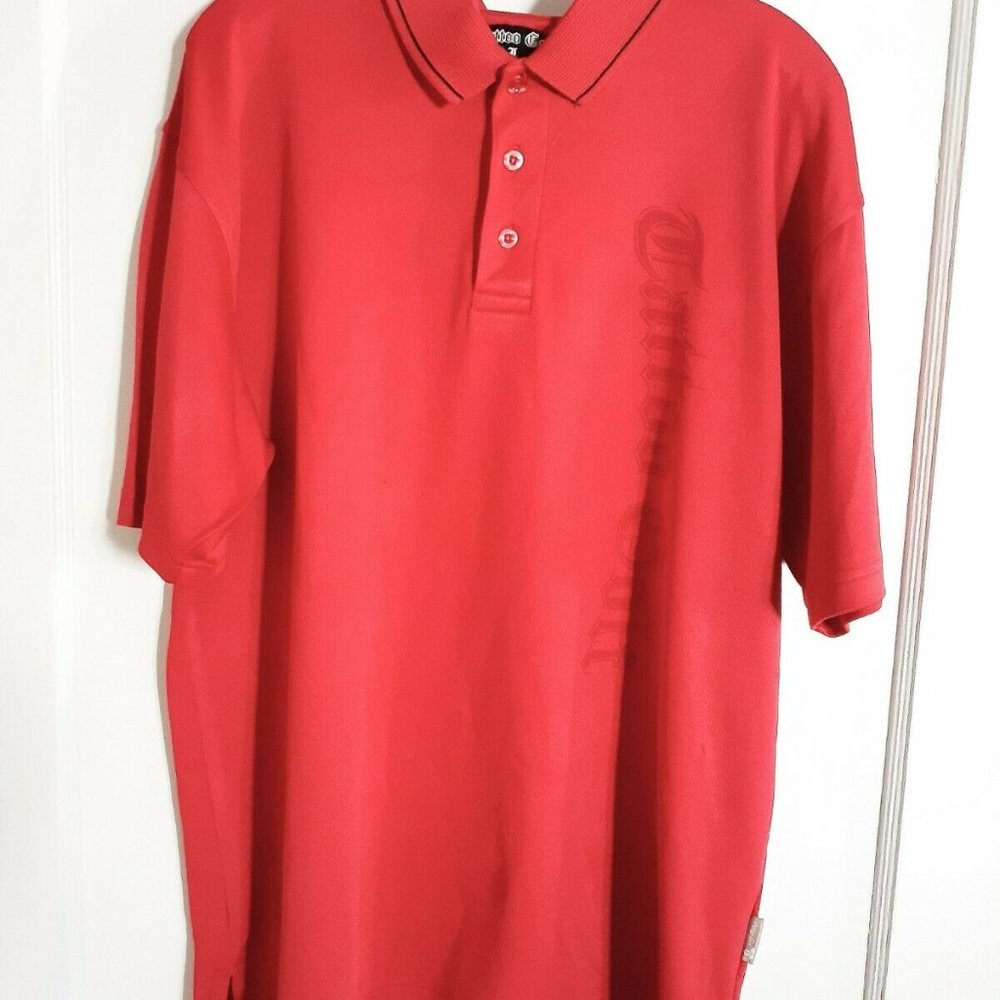 Tattoo Golf Red Polo Shirt size Large Aggressive Golf Wear LIMITED EDITION Skull